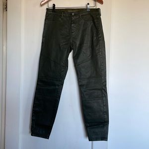 Banana Republic waxed cotton moto style skinny jeans